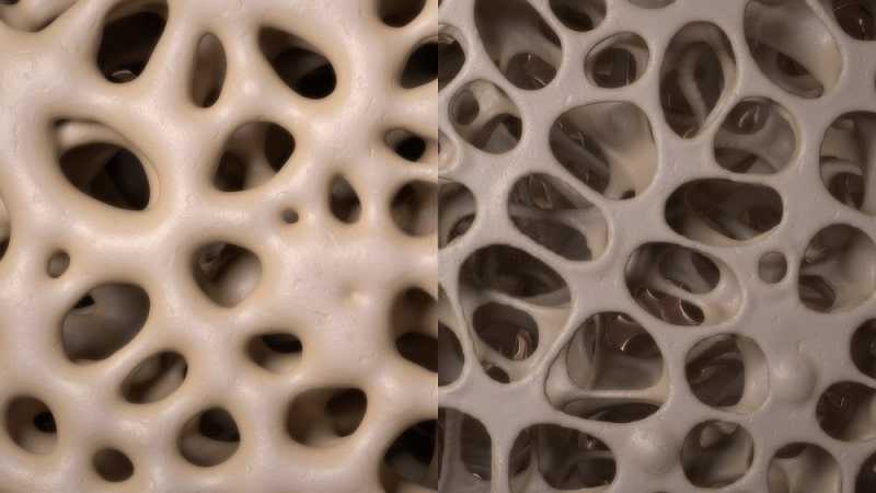 healthy and osteoporosis bone
