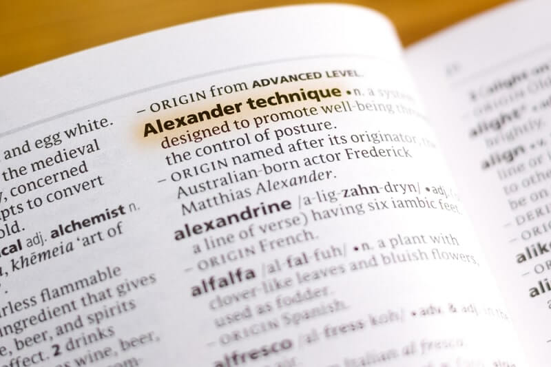 Alexander Technique in a dictionary